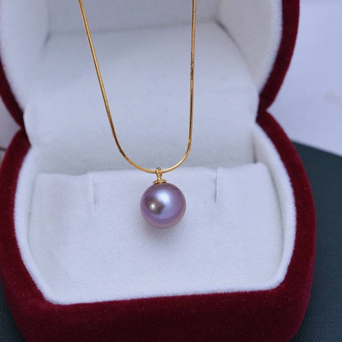 9-10mm Freshwater Pearl & Snake Chain Necklace - House Of Pearls